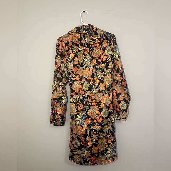 VICI Floral Wrap Dress - Black and Orange Women’s Small - Picture 5 of 7